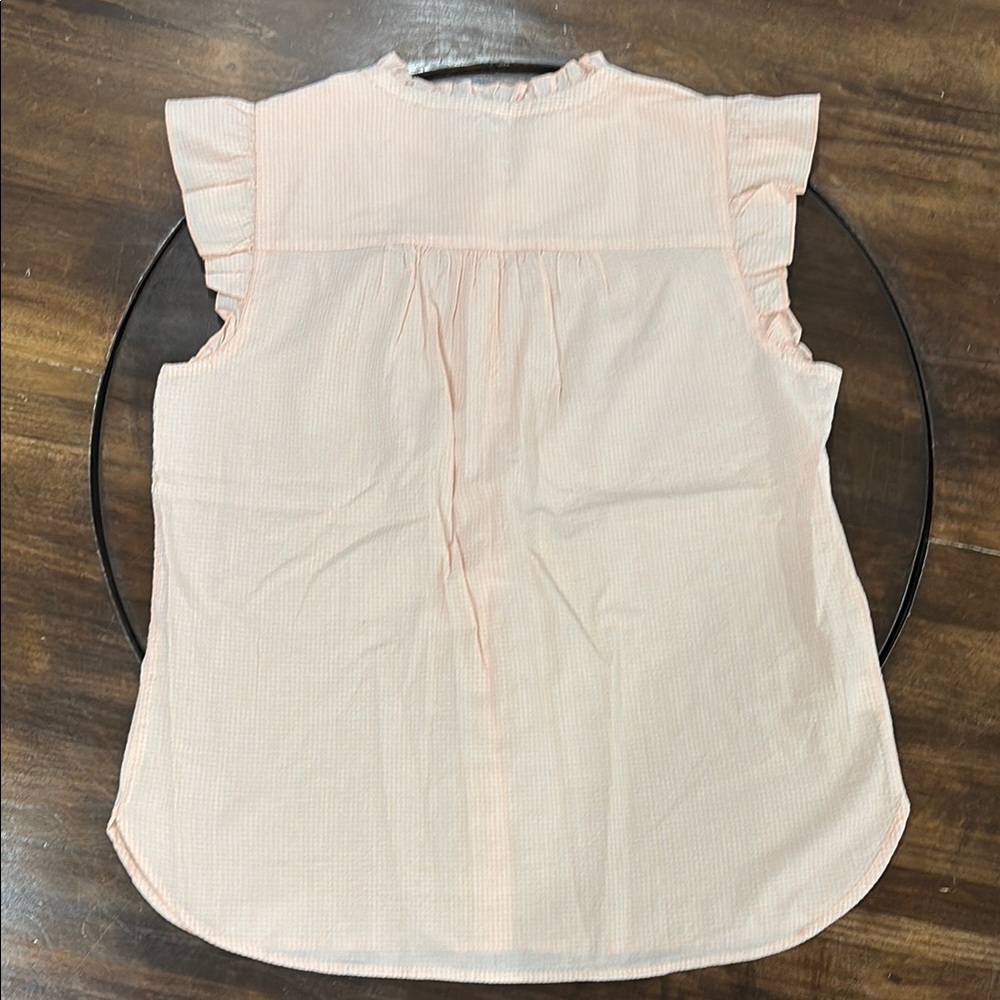 LOFT Ruffled Flutter Sleeve Blouse - Picture 2 of 4